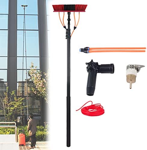Glass Cleaning Brush Home Water Fed Telescopic Pole Kit Solar Panel Brush Rotating for Photovoltaic PanelWater Fed Telesbrush Window and Solar Cleaning Pole W/Brush Window and Solar Panel