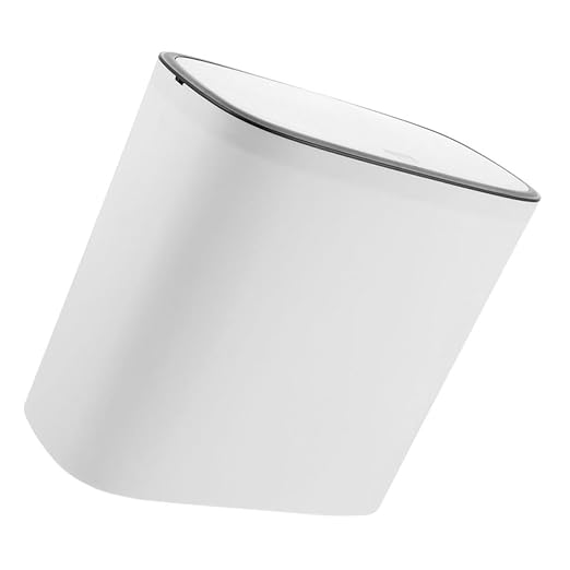 PRETYZOOM Compact Mini Trash Can Lid Automatic -up Design for Bathroom Bedroom Kitchen and Office Reusable Waste Basket for Home Use
