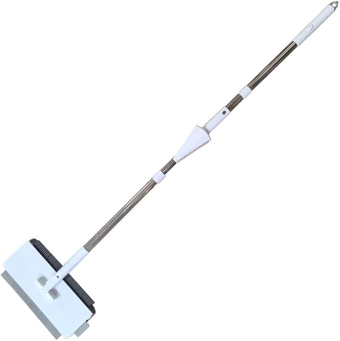 5-In-1 Multi-Functional Mop Sweeping Squeegeeing Mopping Dust Removal Crevice Cleaning Lightweight Swivel Head Robust ABS Material 44x15x9cm White Efficient Home Cleaning Fits Tight Spaces