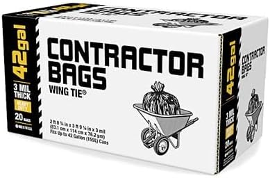BERRY GLOBAL Contractor Trash Bags Black