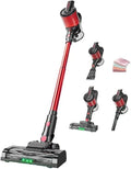 Hearten Cordless Vacuum Cleaner for Home use Strong Suction (red)