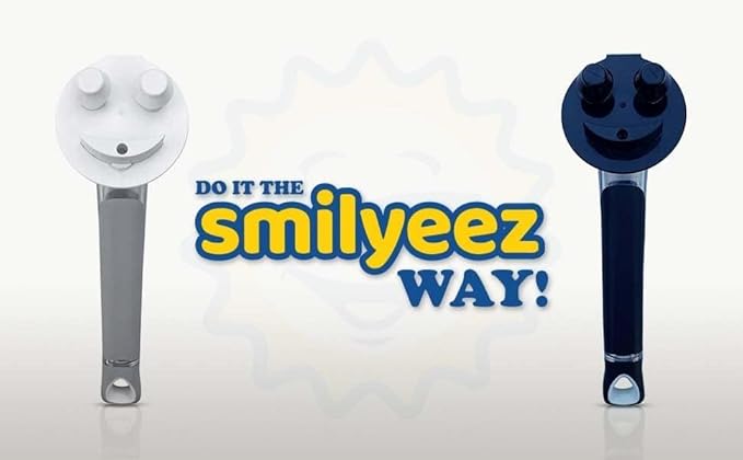 The Original Smiling Sponge Handle Soap Dispensing Handle by Smilyeez for The Smiling Sponge with Smilyeez Caddy &amp Dishwand with 2 Scrub Brushes (Light Blue)