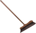Long Handle Wood Broom with Soft Bristles Ergonomic Floor Cleaning Brush for Home and Kitchen Dust Sweeper for Corners and Under Furniture Static Household Cleaning Tool