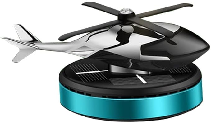 Car Air Fresheners with Solar Rotating Car Fragrance Diffuser Creative Car Perfume Decoration Car Dashboard Aromatherapy Ornament Solar Helicopter Perfume Ornament Home Office Desktop Decoration C