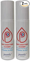PUREFY Baby Everything Cleaner. Hypoallergenic. No Residue. Unscented. No Rinse. Baby Safe cleaner for Toys Pacifier High Chair and Nursery. (On The Go 2pk)
