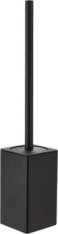 Toilet Brush and Holder Black for Bathroom Storage and OrganizationSquare Deep Cleaning Black Toilet Brush for Bathroom