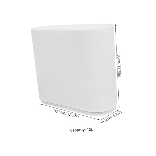 OUNONA Trash Can Wastebasket Press Type Lid Dual Kitchen Garbage Bin for Wet and Dry Separation Space-Saving Design for Home Office and Bathroom Use