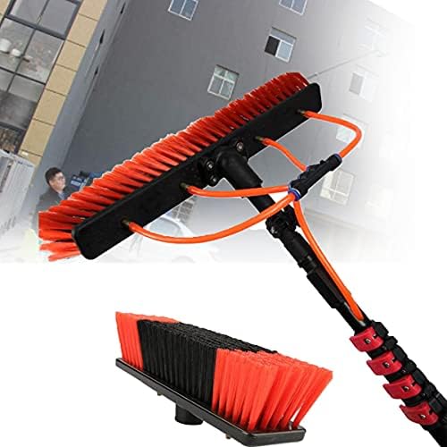 Glass Cleaning Brush Home Water Fed Telescopic Pole Kit Solar Panel Brush Rotating for Photovoltaic PanelWindow Cleaning Pole Window Cleaner Kit Water/Hose Fed Pole Window Cleaning Brush