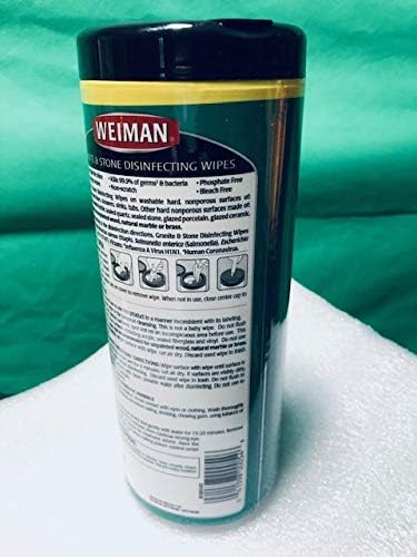 Weiman Granite Wipes Canister 30 Count