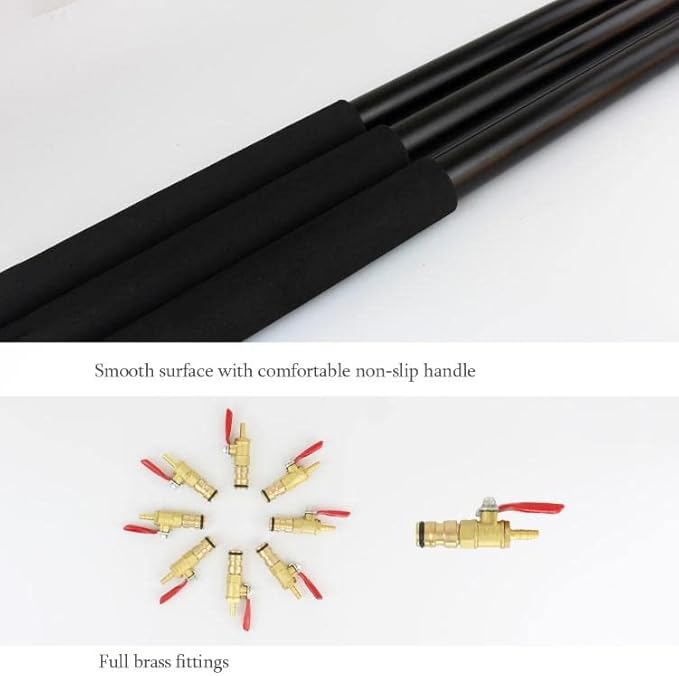 photovoltaic Cleaner Window Cleaning Pole Cleaning Telescopic PoleTelescopic Window Washing Equipment with Window Squeegee Cleaning Tools Glass Cleaning Tools for Indoor/Outdoor High Windo