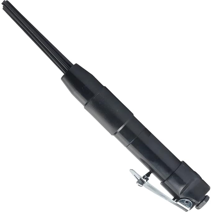 Pneumatic Rust Remover High Carbon Steel Air Rust Removing Tool Pneumatic Needle Scaler Bundle Deruster 4000RPM with 12 Needles
