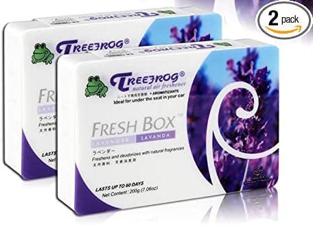 2 Pack Lavender Tree Frog Natural Extreme Car Scent Air Freshener Fresh Box