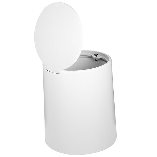 Press Lid Garbage Bin Trashcan Kitchen Trash Can Compact Wastebasket Office Waste Bin