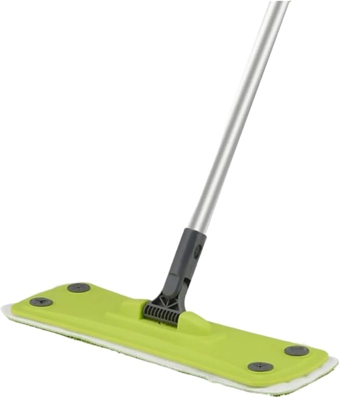 Compatible for Flat Mop Dust with Telescopic Handle 360° Rotating Head Wet and Dry Use