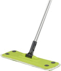 Compatible for Flat Mop Dust with Telescopic Handle 360° Rotating Head Wet and Dry Use