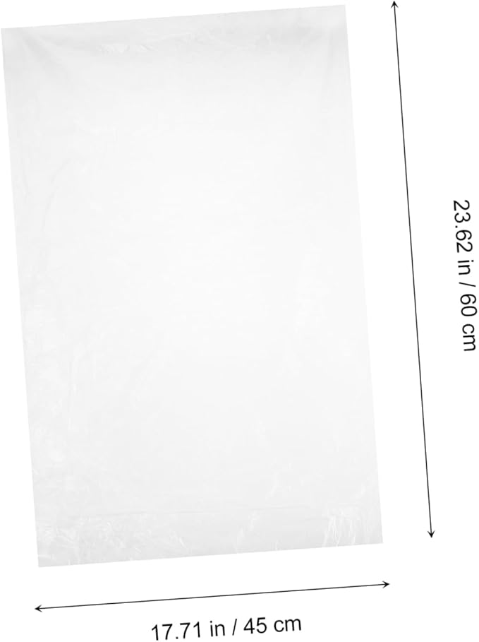 minkissy 200pcs Thickened Pe Plastic Bags Disposable Storage Pouches for Large Trash Bags Trash Can Liners