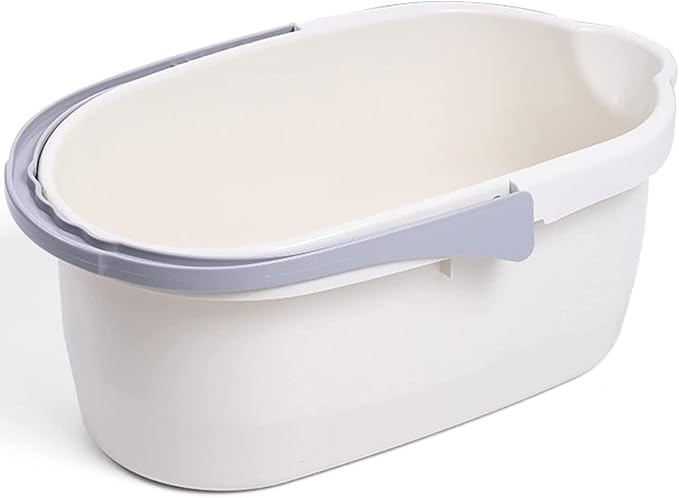 Haundry 4.5 Gallon Cleaning Bucket Good Grips Household Mop Bucket for Cleaning Supplies Cleaning Caddy Organizer Basket with Handle 17.1L White