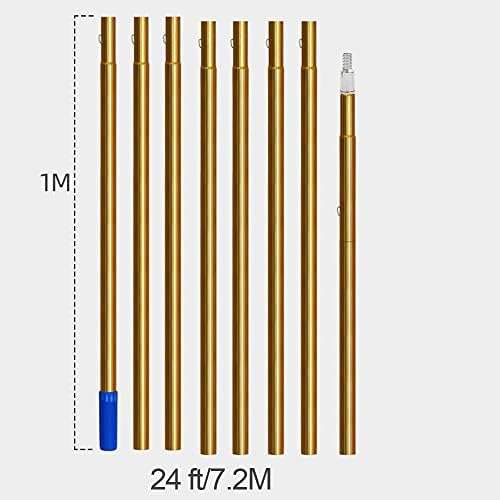 Glass Cleaning Brush Household Water Supply Telescopic Pole Kit Solar Panel Rotating Brush Solar Photovoltaic Panels12ft - 30ft Window Cleaning Pole Water Fed Pole Kit Telescopic