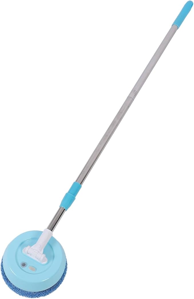 Cordless Electric Mop Cordless Power Mop with Flexible Head and Telescoping Rod Powerful Spin Cleaning for Floor Window Ceiling Includes 6Pcs Accessories for Home Use (Style 1)