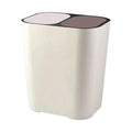 Yajuyi 18L Trash Can Garbage Bin Rubbish Storage Bucket Office Wastebasket for Living Room White
