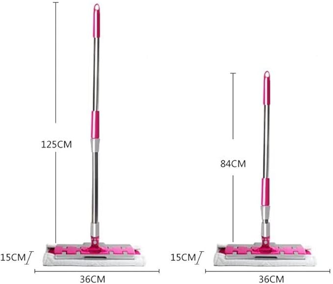 JSEIAJB Flat Mop Floor Telescopic 360 Degree Handle for Home Kitchen Tiles Spin Rotating Superfine Swabs(Blue)