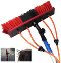 Glass Cleaning Brush Home Water Fed Telescopic Pole Kit Solar Panel Brush Rotating for Photovoltaic PanelSolar Panel Cleaning Brush 12m Extendable Telescopic Brush Aluminum Alloy Window Cle