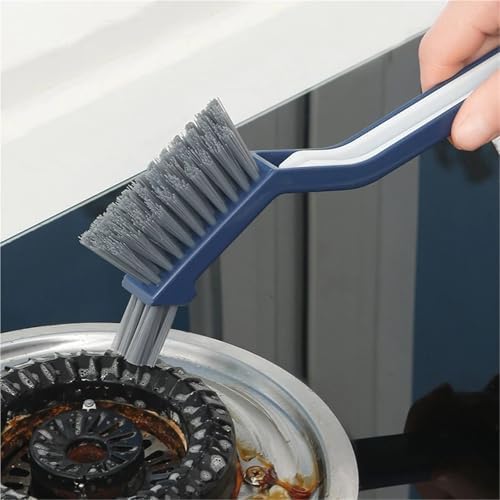 Multipurpose Tile and Floor Gap Cleaning Brush - Handy Tool for Bathroom Kitchen and Window Grooves - Essential Household Corner Cleaner (White)