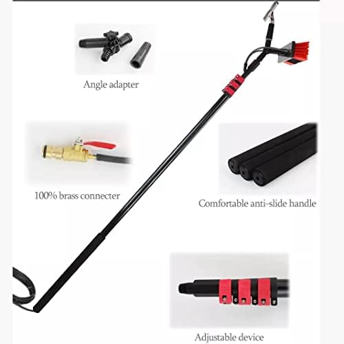 Telescopic Pole Kit Cleaning Brush6M-10.8M Window Cleaning Pole Outdoor Window Cleaner Kit Water/Hose Fed Pole Window Cleaning Brush Equipment Cleaning Photovoltaic and Solar Panels/5./