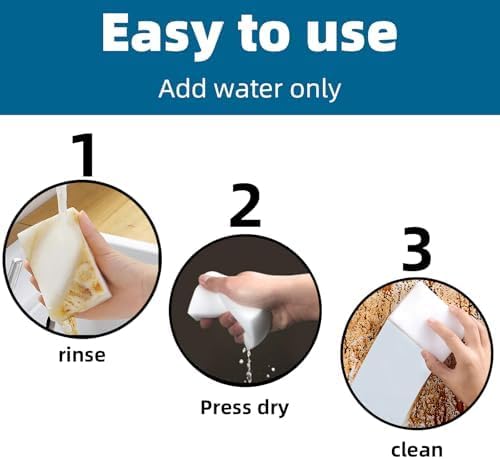 100 Pack Magic Sponges Eraser - Melamine Sponge of High Density Long Lasting Kitchen Cleaning Sponge for Dishes Furniture Baseboard Sink Floor Car Toys (3.93x2.36x0.79)