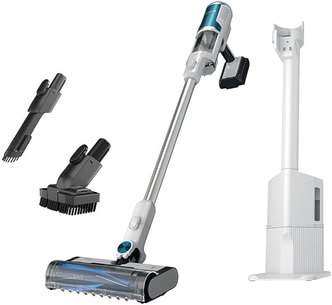 Shark Clean &amp Empty Cordless Stick Vacuum – Lightweight Cordless with HEPA Filter Portable Rechargeable Auto-Empty System Stick Vacuum for Pet Hair Carpets &amp Hardfloor White BU3521
