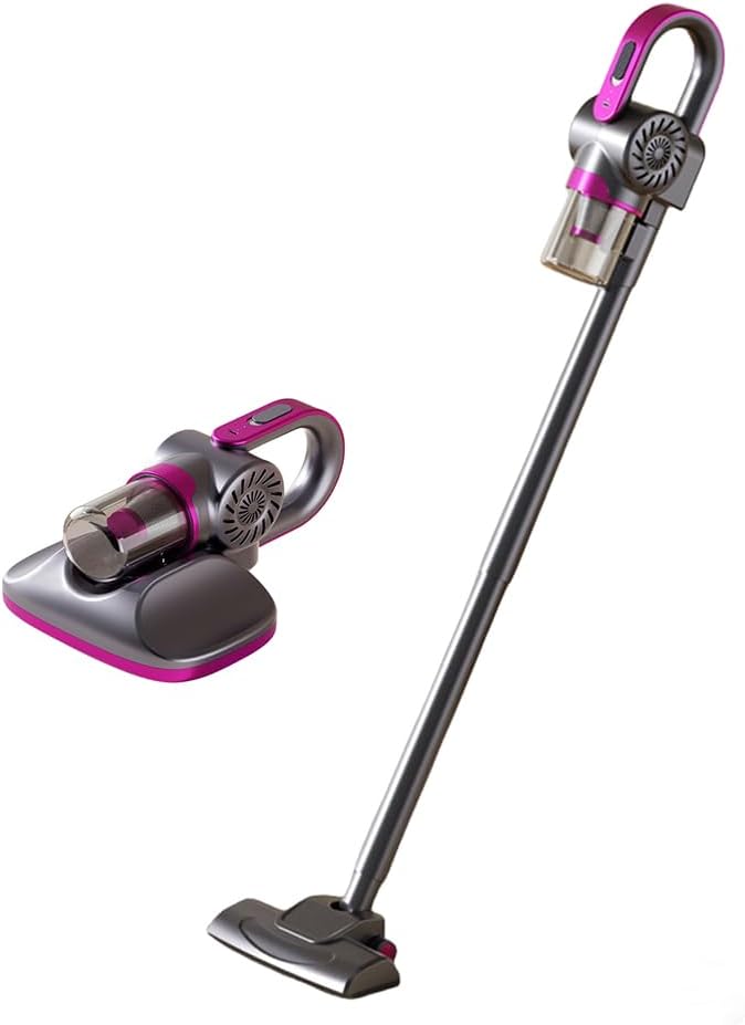 Lightweight Cordless Stick Vacuum Cleaner with Bed Vacuum 2-in-1 Mattress Vacuum and Upright Vacuum 14000Pa Rechargeable Handheld Vacuum Household Vacuum for Pet Hairs Hardwood Floors (Purple)