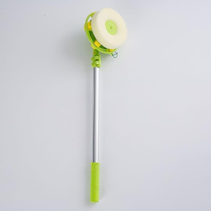 Window Cleaner Squeegee External Window Washer U Shape Window Cleaner Window Squeegee with Long Handle for Car Windshield Tiles Wall Clean (Round Head)