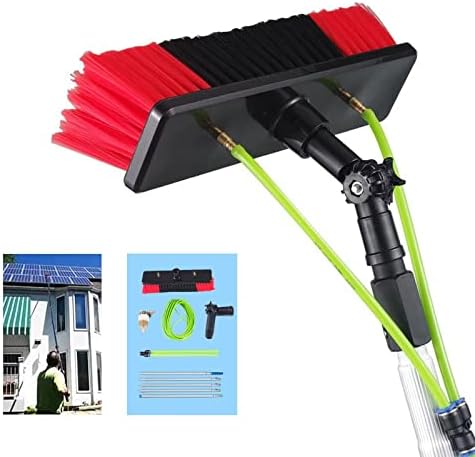 Telescopic Pole Kit Cleaning Brush5-12m Window Cleaning Pole Solar Panel Cleaning EquipmentWater/Hose Fed Pole Window Cleaner Kit Solar Panel Cleaning Equipment for Cleaner Outdoor Wind