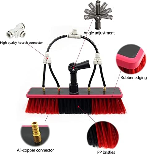 Telescopic Water Fed Glass Cleaning Brush - 30Cm Window Cleaning Pole Tool for Solar Panel &amp Photovoltaic Cleaning - Efficient Lightweight &amp Durable Brush
