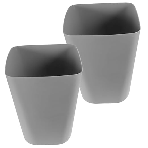 2pcs Square Wastebasket Outdoor Garbage Can Bin for Office Rv Bathroom Large Capacity Trash Can