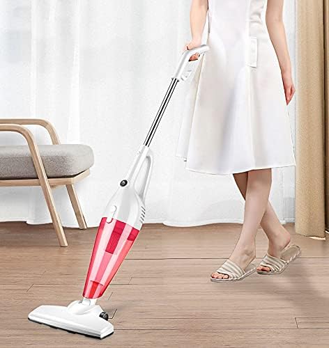 Corded Vacuum Cleaner Stick Vacuum Powerful Suction Quiet Lightweight Removable Handheld Very Suitable for Hard Floors and Carpet Hardwood Floor Pet Hair (Color : Red)