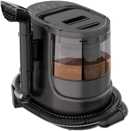 Compact Fabric Steam Cleaner with Suction 400W Powerful Cleaning for Couches Car Seats and Pet Areas Includes 1.2L Tank