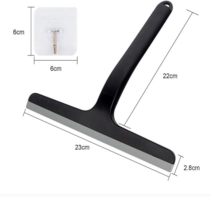 Household Glass Wiper With Hook Bathroom Glass Cleaning Scraper Window Cleaner