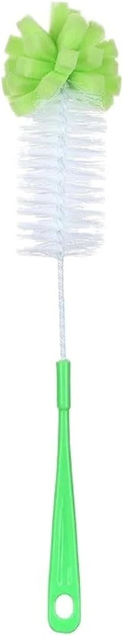 Long Handle Cup Brush Bottle Tea Scrubber 360 Cleaning Sponge Rotating(Green)