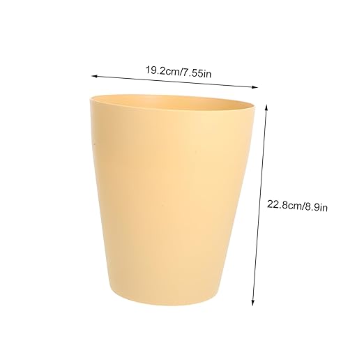 3pcs Small Plastic Trash Cans Lidless Wastebaskets for Office Bedroom Living Compact PP Garbage Bins for Paper and Sundries Storage Space Saving Home Recycling Bins