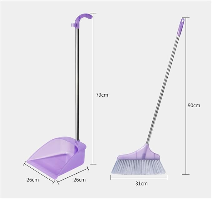 Whirlwind Set Sweep Stainless Steel Rod Broom Housekeeping Bathroom Plastic Household