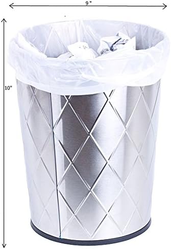 4 Gallon Durable Waste Bin Trash Bags 50 Bags Per Roll (500 Total) High Density Leak Proof Plastic 17in W x 18in H Garbage Bags