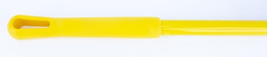 SPARTA 41083EC04 Plastic Color Coded Broom Unflagged Bristles Long Broom With Angled Head For Small Debris Cleaning 56 Inches Yellow (Pack of 12)
