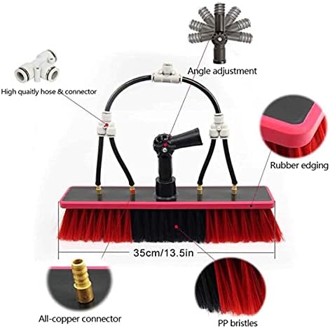 Glass Cleaning Brush Home Water Fed Telescopic Pole Kit Solar Panel Brush Rotating for Photovoltaic PanelWindow Cleaning PoleWater Fed Telescopic BrushExtendable Cleaner Conservatory RoofCl