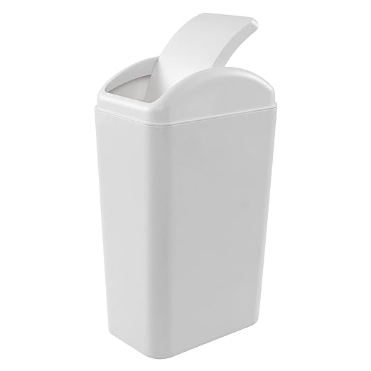 Farmoon 14 L /3.5 Gallon Slim Trash Can Modern Swing Lid Wastebasket Paper Dustbin Waste Bin