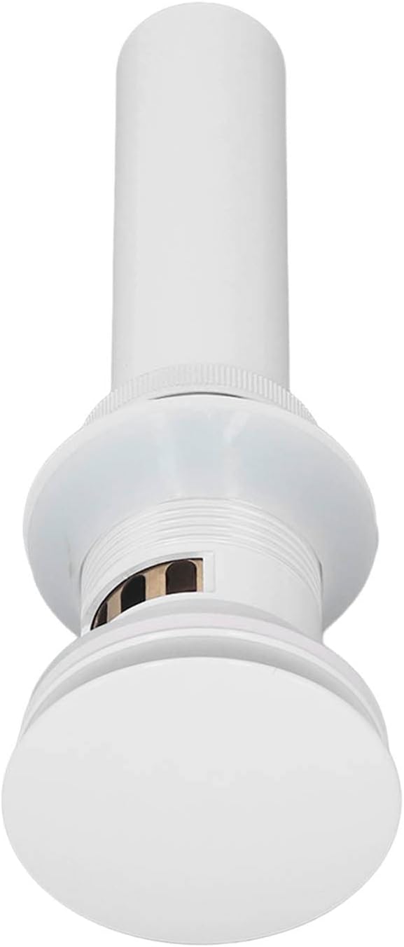 Pop Up Drain Stopper Press Bounce Deodorization Bathroom Sink Drain White for Home (With Hole)