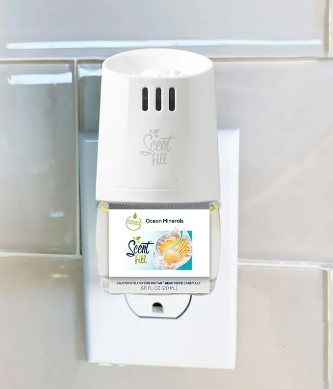 Scent Fill Ocean Minerals Plug in Air Freshener Scented Oil Refills 4 Plug In Refills - Air Fresheners for Home Bathroom Kitchen &amp More - Room Fresheners