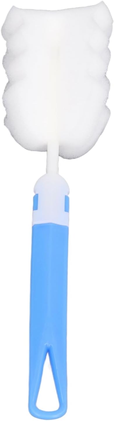 50pcs Bottle Sponge Brush with Long Handle Cup Cleaning Sponge Brush for Baby Bottles Detachable BPA Free Soft Sponge Head for Glass Plastic Stainless Steel Cups