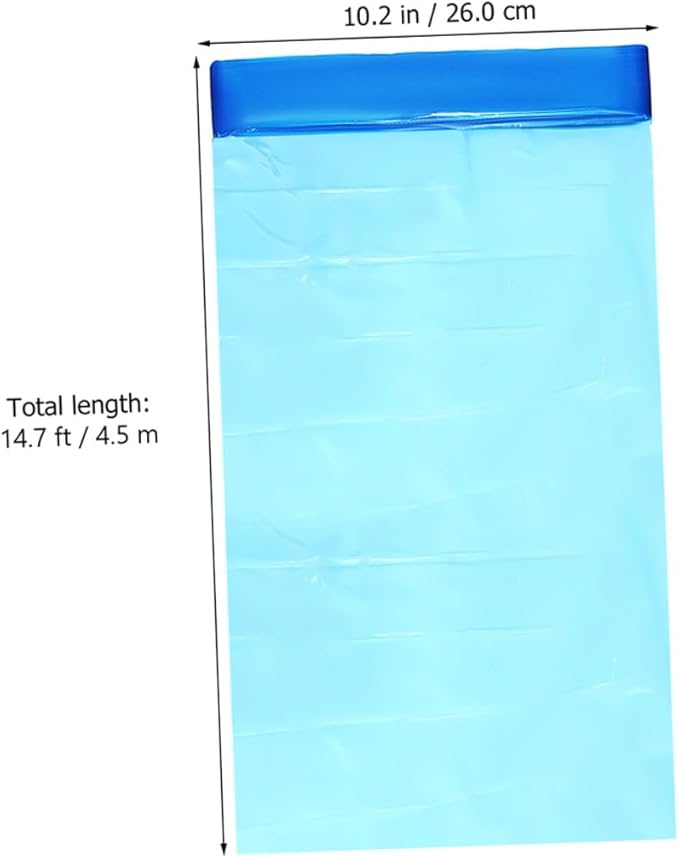 Diaper Pail Bags 5 Rolls 260mm X 7m Pe Odor-resistant Trash Bags Blue Diaper Organizer Refill for Nursery Waste Disposal