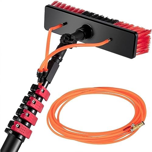 Glass Cleaning Brush Home Water Fed Telescopic Pole Kit Solar Panel Brush Rotating for Photovoltaic PanelProfessional Window Cleaning Pole Kit 10.8m Water Fed Telescopic Brush for Efficient